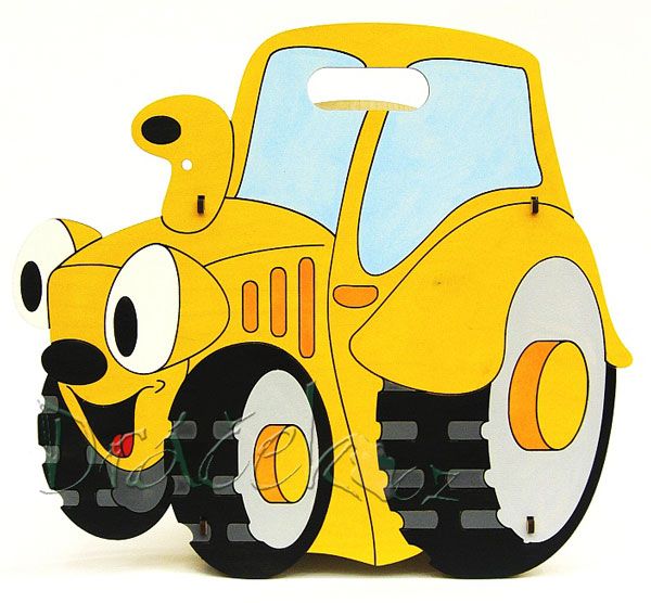 Odpadkový koš Traktor žlutý