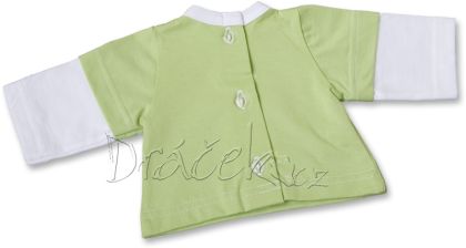 Triko zelené s dvojitým rukávem 38 - 42cm