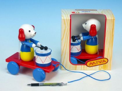 Miva, Tahací pes s bubnem - lakované dřevo