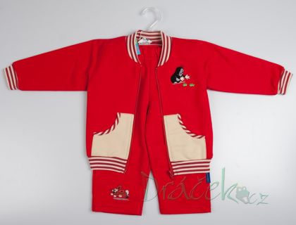 Dětská tepláková souprava Krteček červená