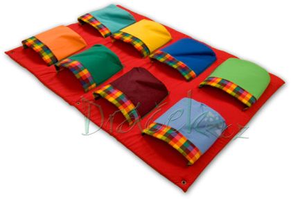 Kapsář s 8 kapsami - červený