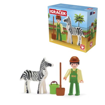 Efko IGRÁČEK Ošetřovatel se zebrou a doplňky