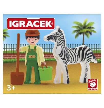 Efko IGRÁČEK Ošetřovatel se zebrou a doplňky