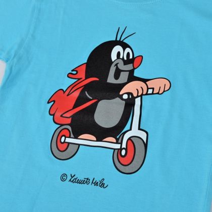 Triko Krtek, 98-104, koloběžka, bavlna, krátký rukáv, modré