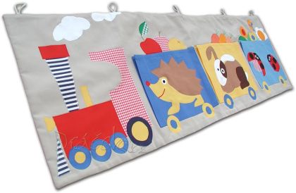 Kapsář za postel Vlak Zajíc béžový 150cm