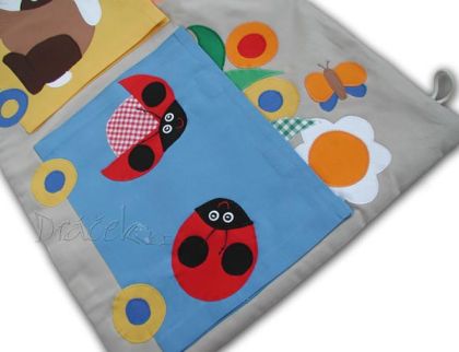 Kapsář za postel Vlak Zajíc béžový 150cm