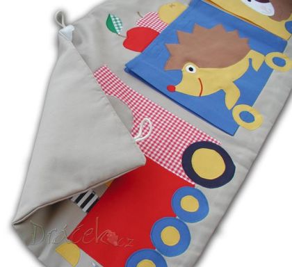 Kapsář za postel Vlak Zajíc béžový 150cm