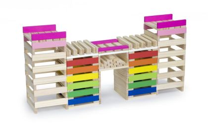 VIGA, Dřevěná stavebnice 250 kostek