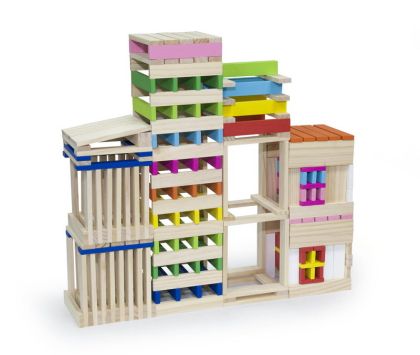 VIGA, Dřevěná stavebnice 250 kostek