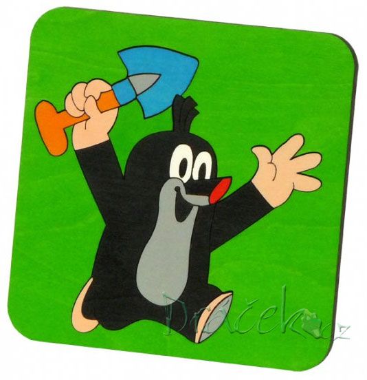 Skládací obrázek PUZZLE Krtek s lopatkou - 8 dílků