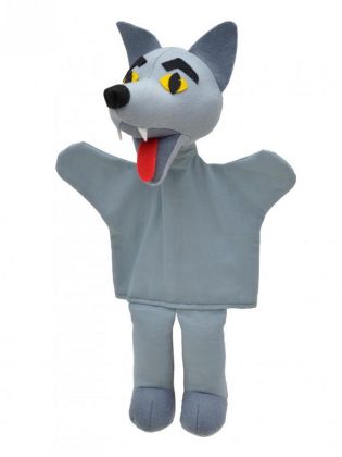 Vlk oblečený 30cm 2v1, maňásek