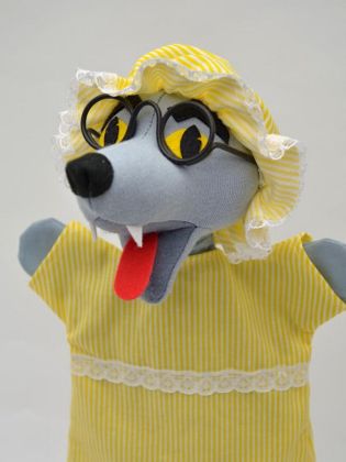 Vlk oblečený 30cm 2v1, maňásek