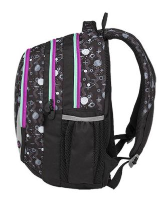 Školní batoh Bagmaster MAXVELL 9 A BLACK/GRAY/VIOLET