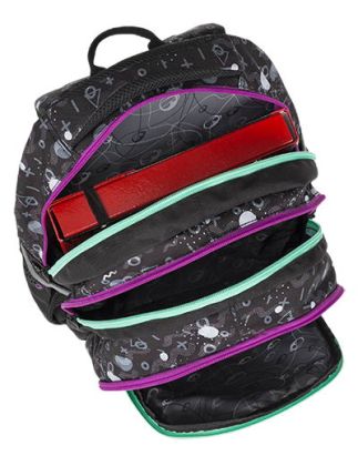 Školní batoh Bagmaster MAXVELL 9 A BLACK/GRAY/VIOLET