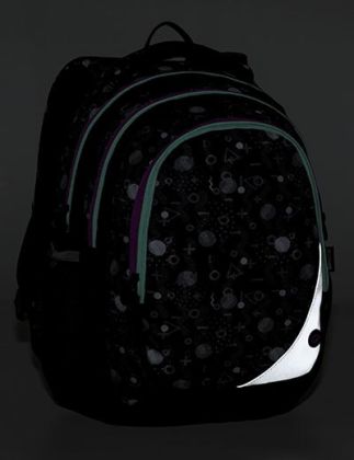 Školní batoh Bagmaster MAXVELL 9 A BLACK/GRAY/VIOLET