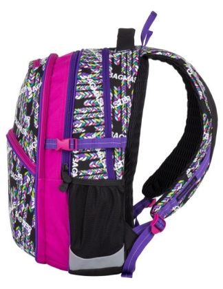 Školní batoh Bagmaster MADISON 7 B BLACK/PINK/VIOLET