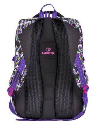 Školní batoh Bagmaster MADISON 7 B BLACK/PINK/VIOLET