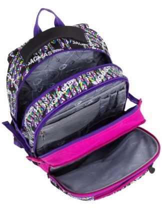 Školní batoh Bagmaster MADISON 7 B BLACK/PINK/VIOLET