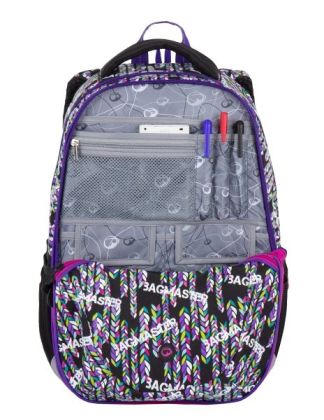 Školní batoh Bagmaster MADISON 7 B BLACK/PINK/VIOLET
