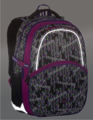 Školní batoh Bagmaster MADISON 7 B BLACK/PINK/VIOLET