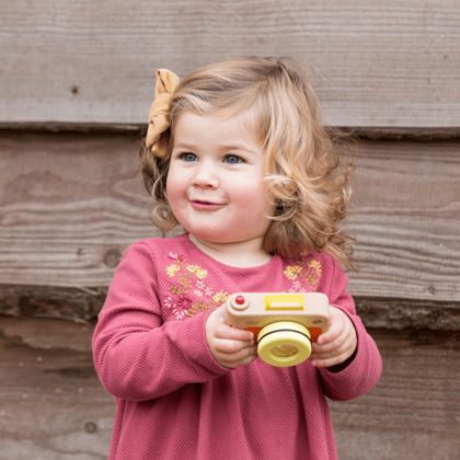 Teddies, Fotoaparát/Foťák dřevo v krabičce 13x8,5x5,5cm 10m+