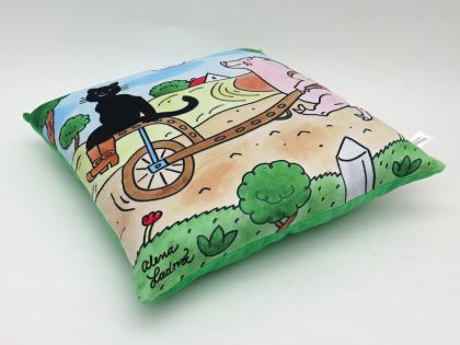 Polštář 30x30cm, Mikeš, trakař