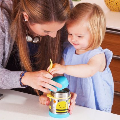 Skip Hop Zoo Termoska na jídlo s vidličkou Včelka