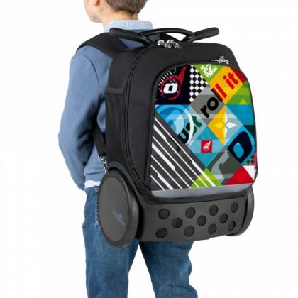 Školní a cestovní batoh na kolečkách Nikidom Roller UP Reef (19l)