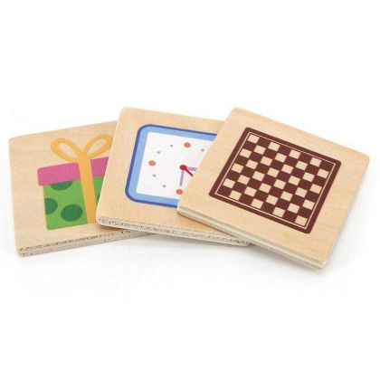 VIGA Dřevěné puzzle - tvary