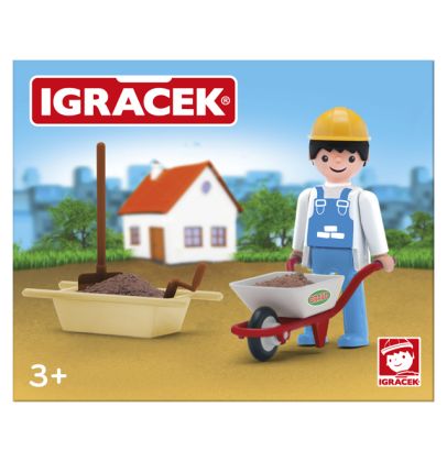 Efko IGRÁČEK Zedník s motůčkem a doplňky