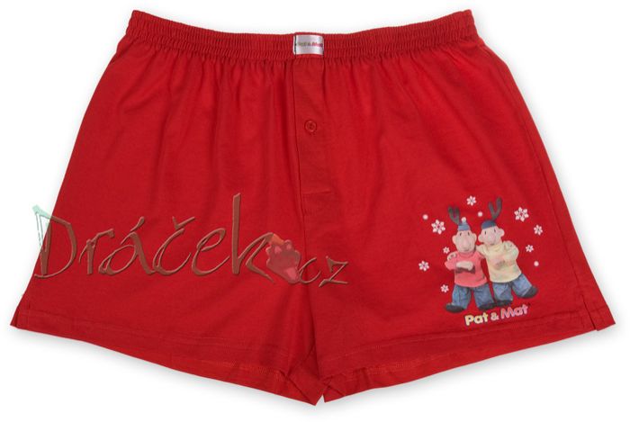 Boxerky pro dospělé PAT a MAT -červené