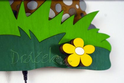 Nástěnná LED lampička Šnek s loukou