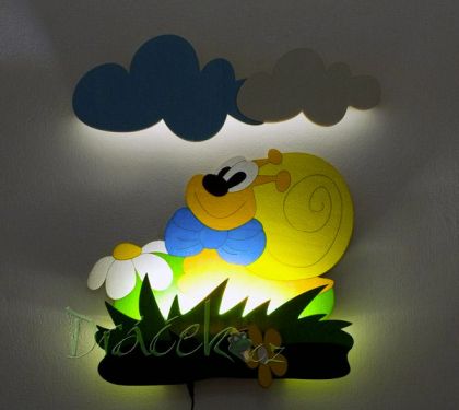 Nástěnná LED lampička Šnek s loukou