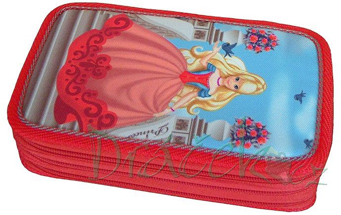Neplněné školní pouzdro EMIPO třípatrové 01 Elegant Princess