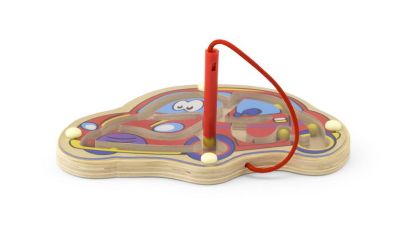 VIGA, Dřevěný kuličkový labyrint - auto