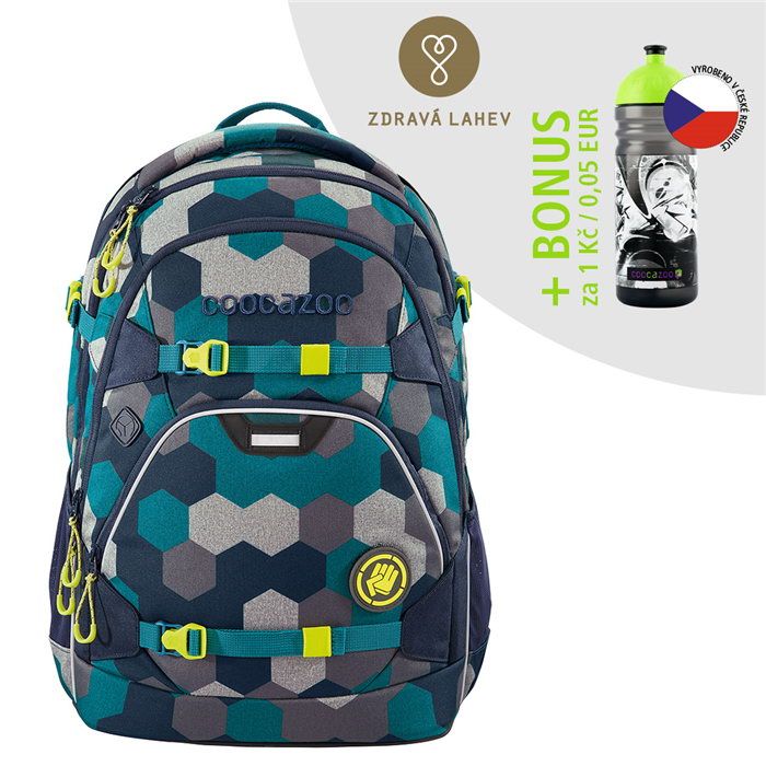 Školní batoh Coocazoo ScaleRale, Blue Geometric, certifikát AGR