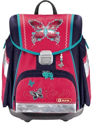 Školní aktovka Step by Step Touch - 5-dílný set,  Motýl, certifikát AGR