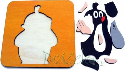 Skládací obrázek PUZZLE Krtek udivený - 7 dílků
