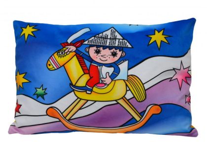 MÚ Brno Polštář 45x30 cm Večerníček, houpací koník