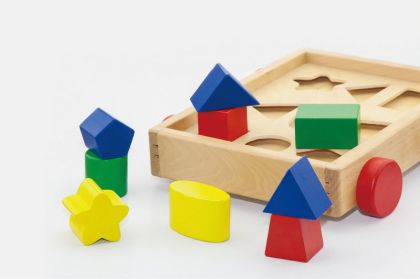 VIGA, Dřevěná vkládačka - vozík