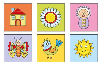 TOPA, Kostky kubus Obrázky, 4ks