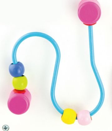 VIGA, Dřevěné chodítko růžové