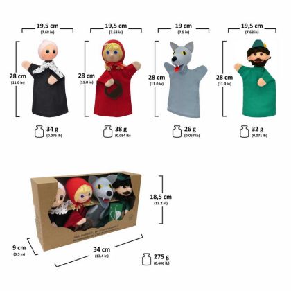 Krabička maňásků-Červená Karkulka