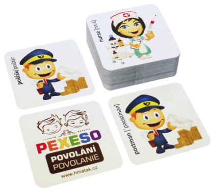 Pexeso Povolání voděodolné 64 karet v plechové krabičce 6x6x4cm Hmaťák