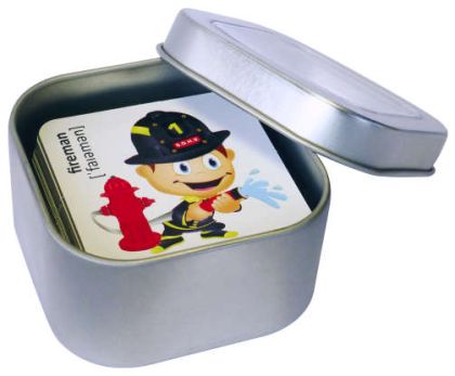 Pexeso Povolání voděodolné 64 karet v plechové krabičce 6x6x4cm Hmaťák