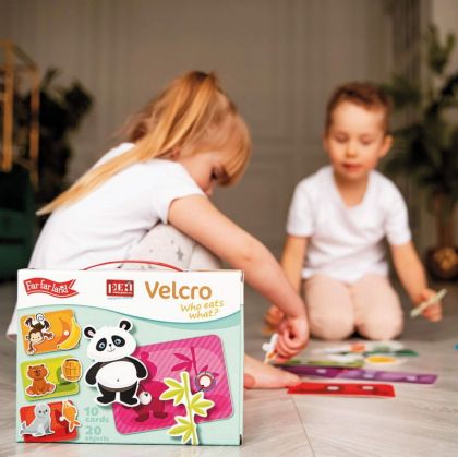 PEXI Velcro skládačky - Kdo co jí ?