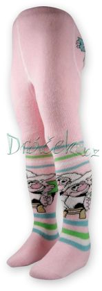 Thermo punčocháče Křemílek a Vochomůrka růžové