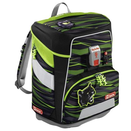 Školní aktovka SPACE pro prvňáčky - 5-dílný set, Step by Step Wild Cat Chiko, certifikát AGR