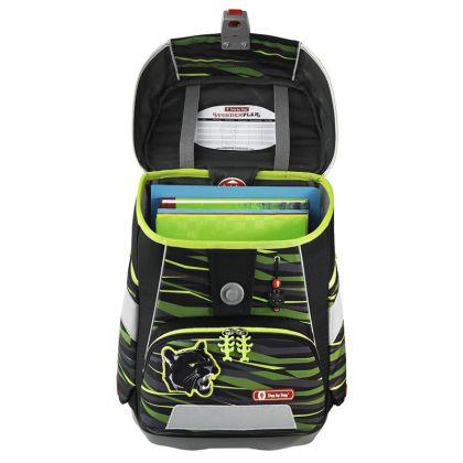 Školní aktovka SPACE pro prvňáčky - 5-dílný set, Step by Step Wild Cat Chiko, certifikát AGR