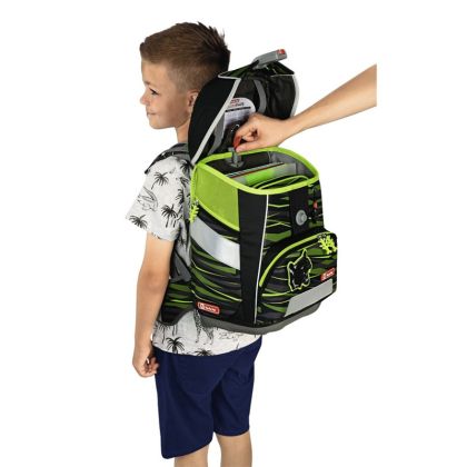 Školní aktovka SPACE pro prvňáčky - 5-dílný set, Step by Step Wild Cat Chiko, certifikát AGR